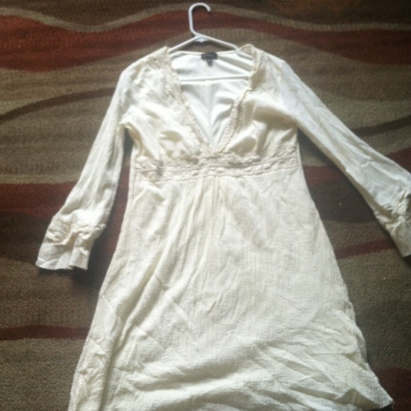 Vintage inspired Ivory gauze style dress