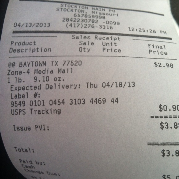 tracking number&recipt!