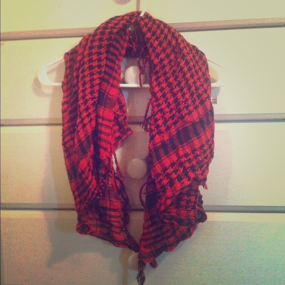 SOLD! Red and Black Long Scarf