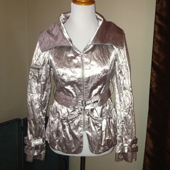 Silver Bebe coat Size M