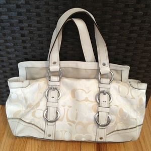 Coach cream handbag