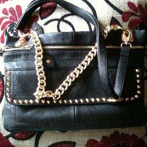 Cute Black Urban Expressions Leather Handbag