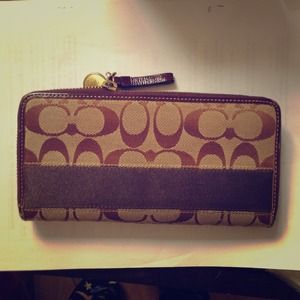 Coach zip around wallet