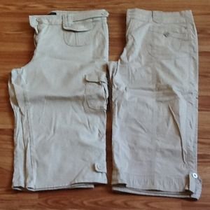 SOLD Khaki Capri pants size 14 two pairs