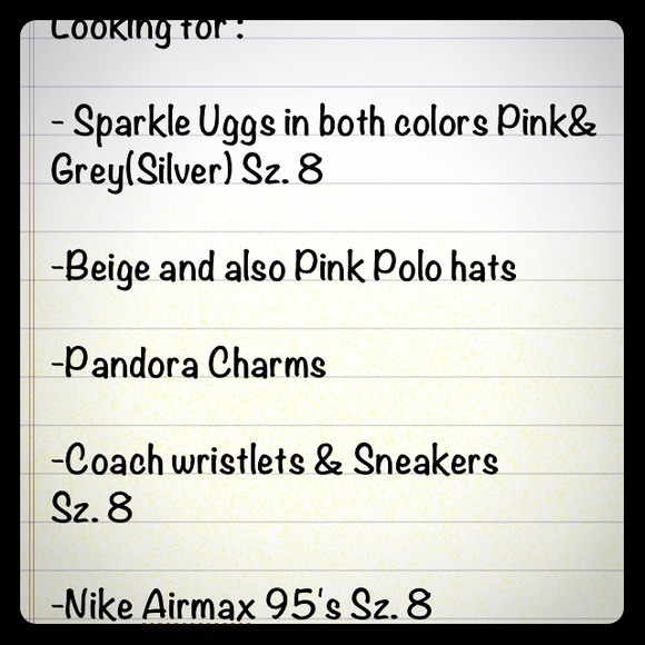 THINGS I'M LOOKING TO BUY ON POSHMARK! 😊 - Picture 1 of 1