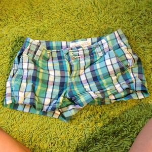 Colorful plaid shorts