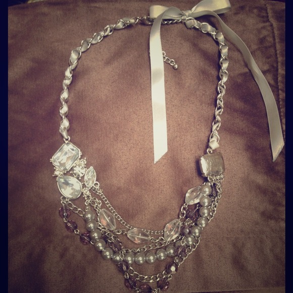 Necklace ribbon meets sparkle - Picture 1 of 2