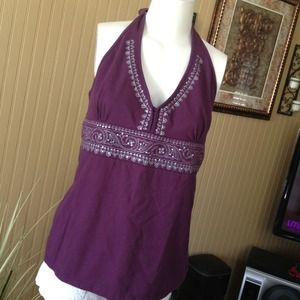 Purple halter top
