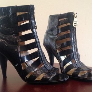 Michael Kors black cage heels