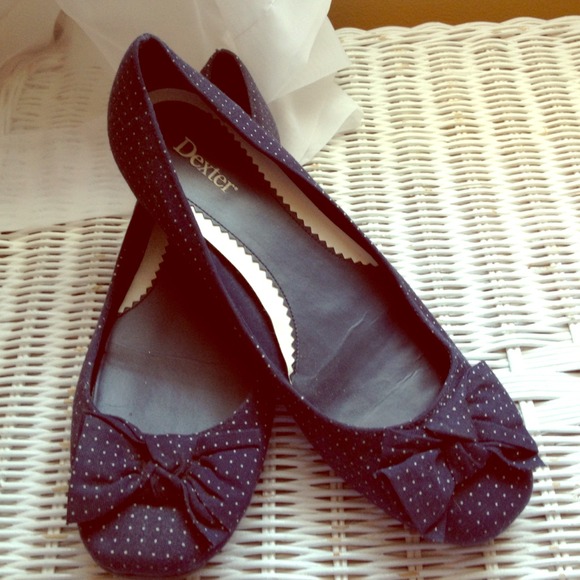 Navy blue dexter flats