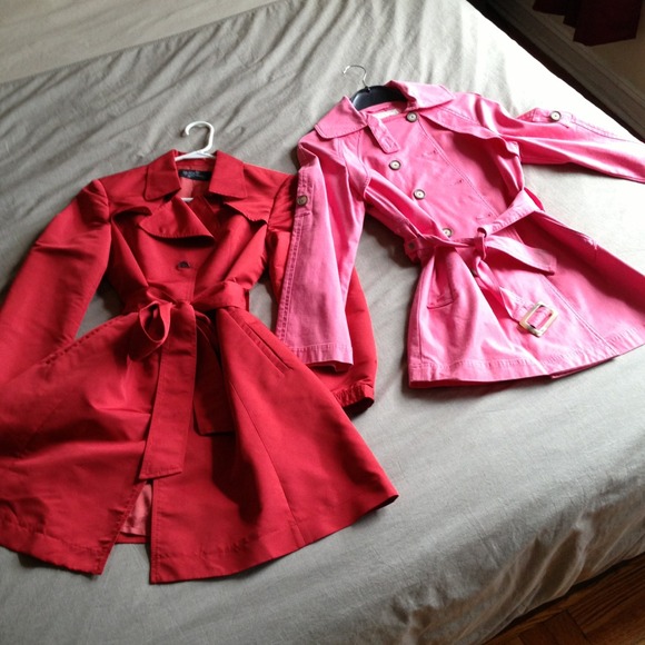 BUNDLE!Red and Pink Trench coat!