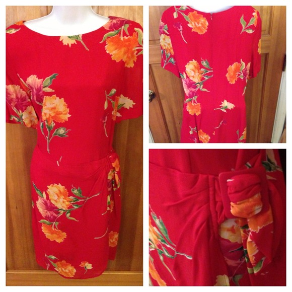 Liz Claiborne Red Print Dress