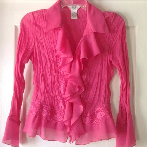 Hot pink blouse!