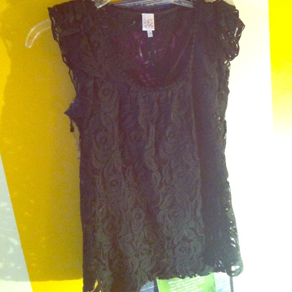 Black lace top