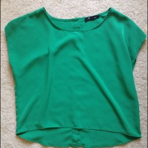 Emerald Green and Orange Crop Tops