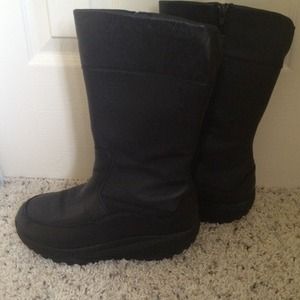 LEATHER Sketchers Shape Ups boots