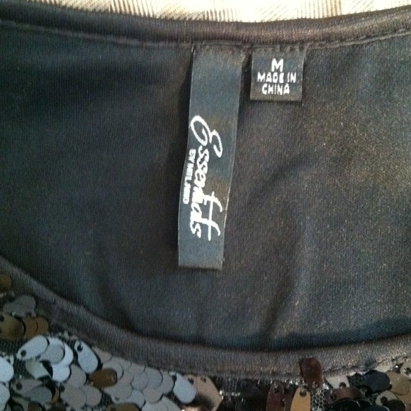 Essentials by Milano Black Sequin Top - Picture 3 of 4