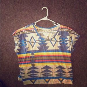 Aztec print top.