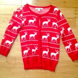 Forever 21 reindeer cardigan