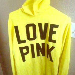 Yellow Victoria's Secret Zip-Up Hoodie