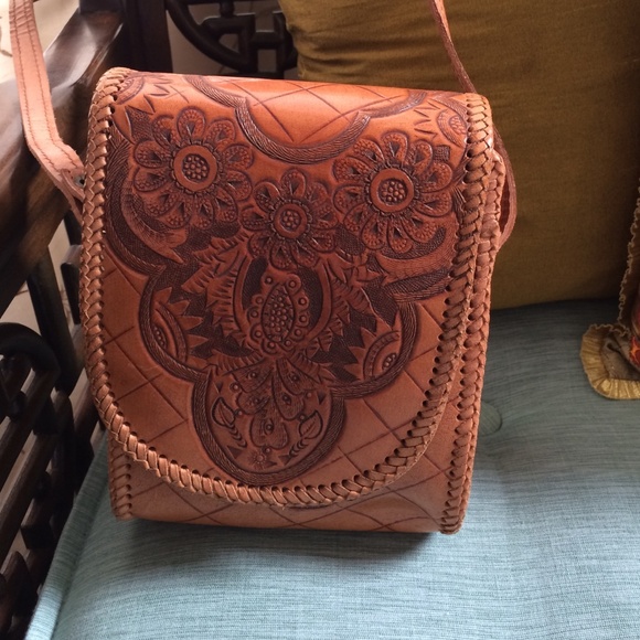 Leather cross body bag