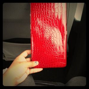 Red Bebe wallet clutch