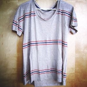 ❤RESERVED 4 JOY❤ MADEWELL🎀 Red & Blue Striped Tee