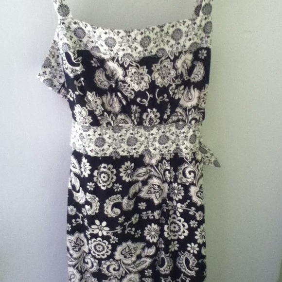 Black/White Floral Sundress