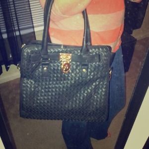 Michael Kors style bag black with gold hardwear