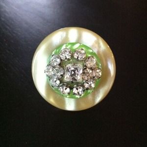 Vintage crystal stacked ring