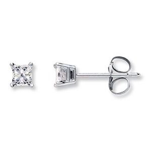 1/5 TCW White Gold Diamond Earrings