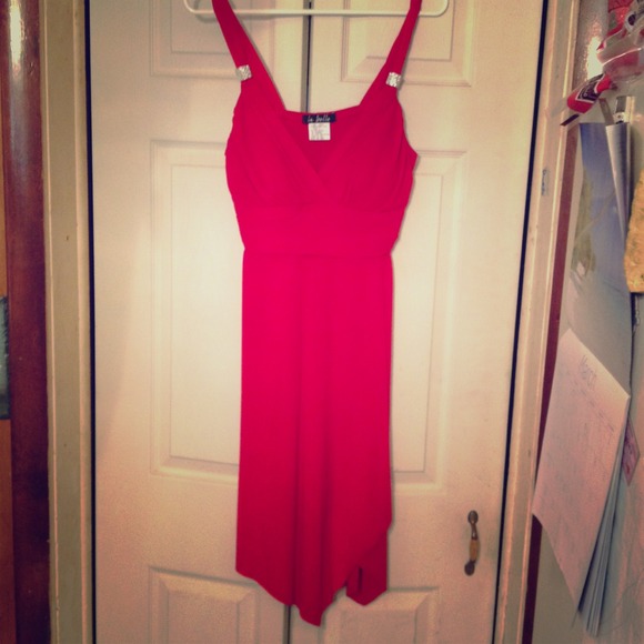 Red cocktail dress