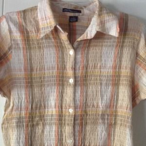 Cotton, plaid blouse, like new!
