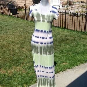 Reserved- Tie dye maxi dress & red Dress Bundle