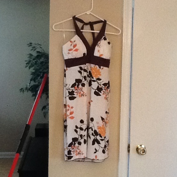 Brown, White, and Coral sundress!