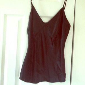 Black satin cami