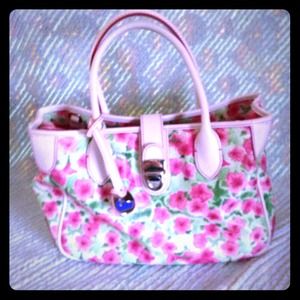 Authentic Dooney & Bourke Pink Floral Handbag