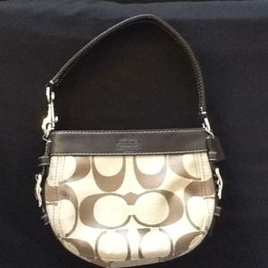 Coach brown and beige under arm bag - never used