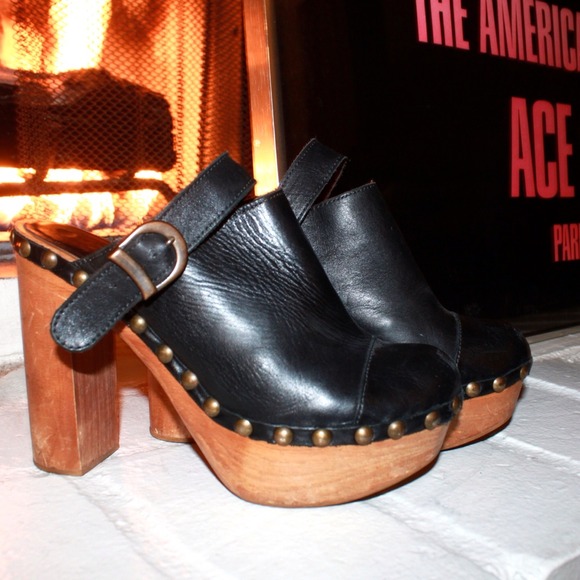 JEFFREY CAMPBELL Woodie Clog Heels