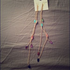Gold long dangling earring🔴sold🔴