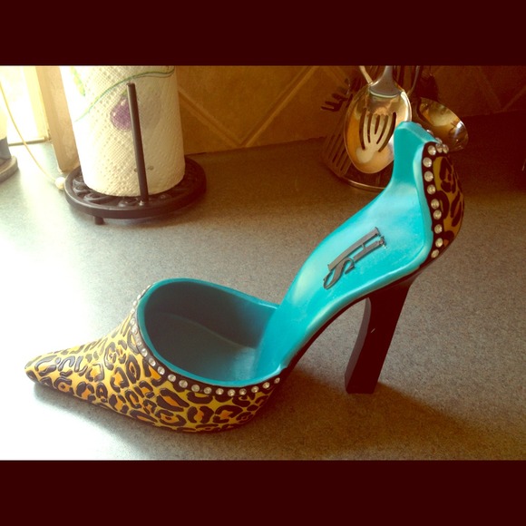 Leopard High Heel Wine Bottle Holder