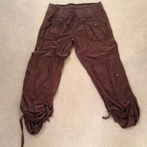 Reduced! Brown cargo capris