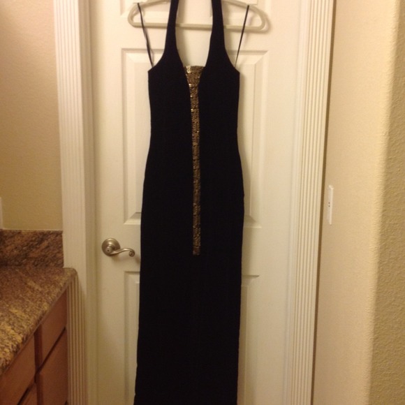 Classic velvet black gown