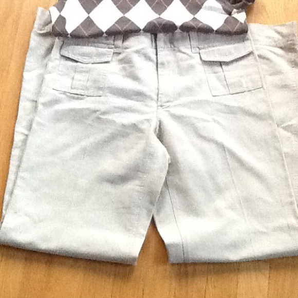 J Crew linen pants light khaki size 6