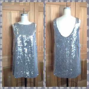 Free People silver sequin dress.