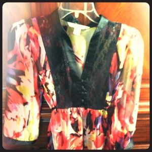 SOLD Jonathan Martin Colorful Sheer Top