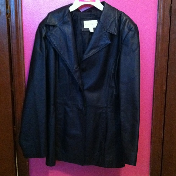 Black leather Jacket.