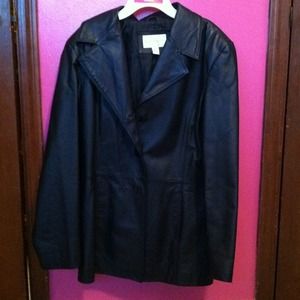 Black leather Jacket.