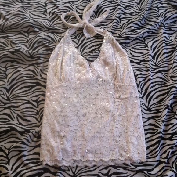 White sequined tank