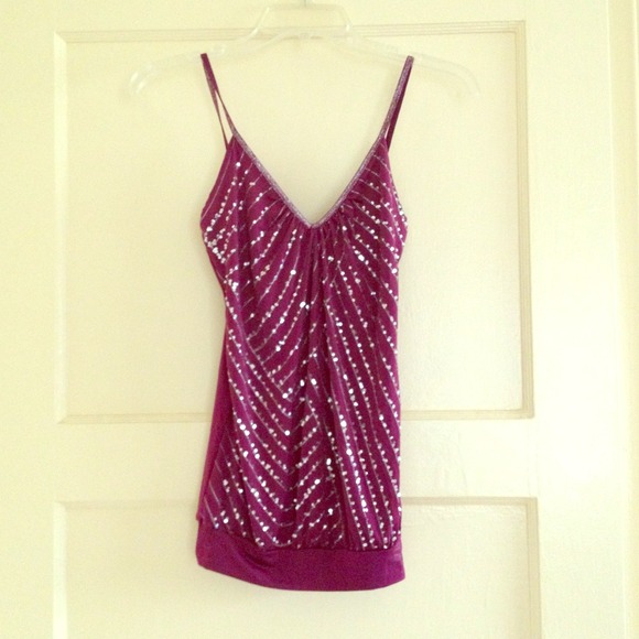 Dresses & Skirts - Magenta sequin dress size small